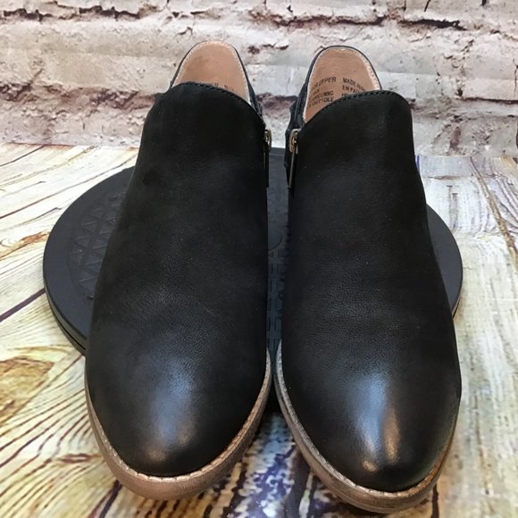 Seychelles Women’s Black Twisted Leather Side Zip Slip On Booties Boots Size 6 - Picture 2 of 8